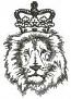 Lion King and Crown Machine Embroidery Design 