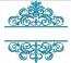 Split Flourish Floral Name Frame Machine Embroidery Design 