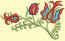 Oriental Flower Twig with Tulips Machine Embroidery Design 