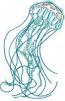 Medusa jellyfish Machine Embroidery Design  