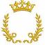 Crown and Wreath with Bow Machine Embroidery Design 