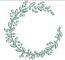 Floral Monogram Wreath Machine Embroidery Design  Floral Monogram Wreath Machine Embroidery Design