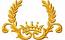 Gold Crown and Laurel Wreath Machine Embroidery Design 