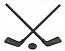 Crossed Hockey Sticks Machine Embroidery Design 3 Sizes  