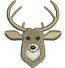 Deer Head Silhouette Machine Embroidery Design for Apparel, Crafts, and Home Décor Projects 
