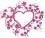 Heart and Floral Accent Machine Embroidery Design for Clothing, Accessories, and Home Décor