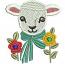 Cute Baby Lamb Sheep Machine Embroidery Design - Adorable Farm Animal - Two Sizes Included 