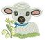 Baby lamb machine embroidery design for nursery decor soft toys and children projects  