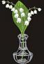 Lilies of the Valley in Vase Machine Embroidery Design 