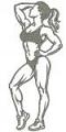 Fitness woman silhouette machine embroidery design 