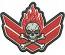 Flaming Skull Chevron Patch Machine Embroidery Design Military Rank Insignia Skull Crossbones Biker Jacket Patch Digital File