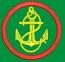 Nautical Anchor in Red Circle Machine Embroidery Design, Maritime Emblem Pattern 