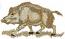 Wild Boar Machine Embroidery Design, Forest Wild Animal Pattern 