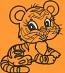 Cute Tiger Cub Machine Embroidery Design, Little Wild Cat Cartoon Pattern 
