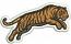 Leaping Tiger Machine Embroidery Design, Wild Cat Cap Embroidery File 