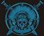 Skull in Helmet with Crossed Swords Machine Embroidery Design, Warrior Emblem Digital File  