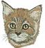 Tabby Cat Face Machine Embroidery Design, Kitty Pocket Peeker Digital File 