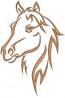 Horse Head Line Art Machine Embroidery Design, Minimalist Equestrian Profile Digital File  