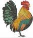 Colorful Rooster Machine Embroidery Design, High-Density Cockerel Digital File  