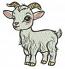 Baby Goat Machine Embroidery Design, Cute Little Kid Goat Digital File 