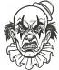 Evil Clown Machine Embroidery Design, Scary Jester Digital File  