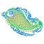 Ethnic Fish Ornaments Machine Embroidery Designs set 5x7 hoop