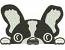 Peeking French Bull Dog on Pocket Machine Embroidery Design