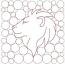 Quilt Lion Machine Embroidery Design  