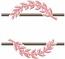 Laurel Wreath Name Frame Machine Embroidery Design 