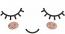 Doll Sleeping Eyes with a Smile Machine Embroidery Design