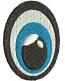 Oval Blue Eye Machine Embroidery Design