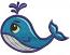 Whale Machine Embroidery Design