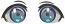 Eyes Anime for Toys, Left and Right Pair Machine Embroidery Design