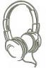 Headphones Machine Embroidery Design