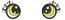 Eyes Anime for Toys, Left and Right Pair Machine Embroidery Design