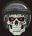 Biker skull in helmet Machine Embroidery design 