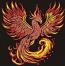 phoenix firebird embroidery design /  INSTANT DOWNLOAD / Three sizes 