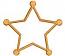 star  Machine Embroidery Design -  Instant Download 4 x 4