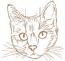Сat red work  Machine Embroidery Designs  