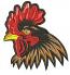 Rooster cock head  machine embroidery Design, Instant Download  