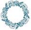 Round monogram wreath / floral Frame for monogram / Monogram frame machine embroidery design 