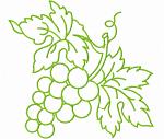 Grapevine Sprig Machine Embroidery Design 