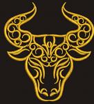 Golden Taurus Machine Embroidery Design 