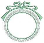 Crown and Bow Monogram Frame Machine Embroidery Design for Personalization and Gifts 