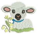 Baby lamb machine embroidery design for nursery decor soft toys and children projects  