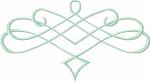 Monogram Swirl Element Machine Embroidery Design 
