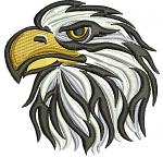 Eagle Head Machine Embroidery Design, Majestic Bird Digital File 