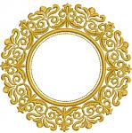 Round Frame for Monogram - Letters Not Included, Machine Embroidery Design, Instant Download  