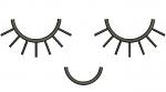Sleeping Doll Eyes Machine Embroidery Design for Toy Faces and Soft Dolls 