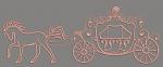 Coach Applique Carriage Machine Embroidery three sizes, 